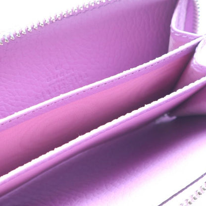 Gucci GG Marmont Round Zip Compact Wallet Mini Purple Leather Silver
