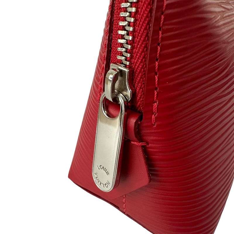 Louis Vuitton Pouch Makeup Epi Leather Pochette Cosmetic Castilian Red