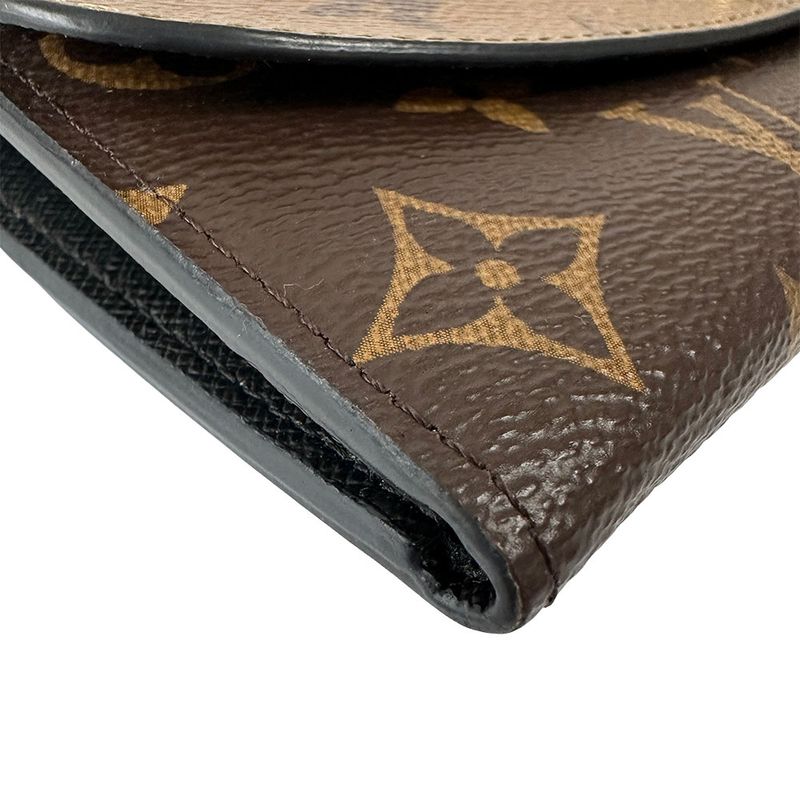Louis Vuitton Wallet Monogram Reverse Canvas Portefeuille Emily Brown Beige