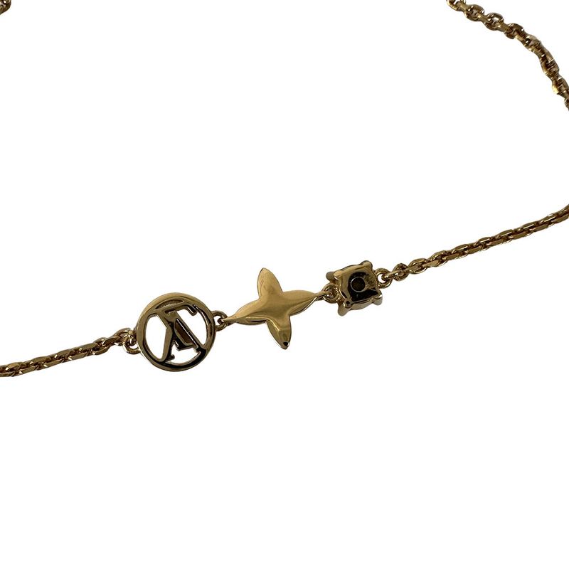 Louis Vuitton Bracelet Metal Line Stone Petit Gold
