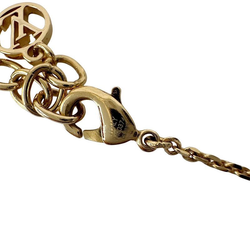Louis Vuitton Bracelet Metal Line Stone Petit Gold