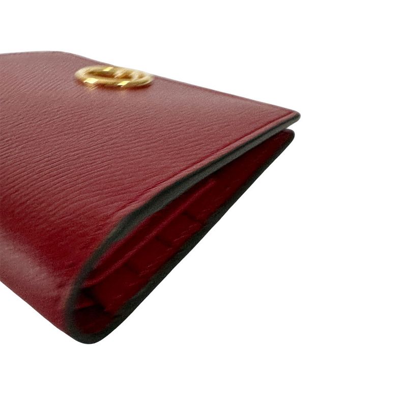 Fendi Wallet Efiz Bifold Leather Red Compact Mini