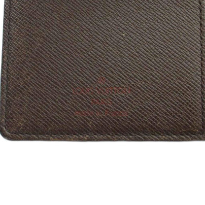 Louis Vuitton Porte Valle Carte Cles Wallet Billfold Logo Damier Leather Brown
