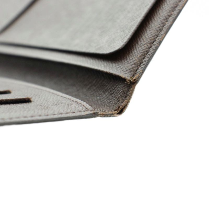 Louis Vuitton Porte Valle Carte Cles Wallet Billfold Logo Damier Leather Brown