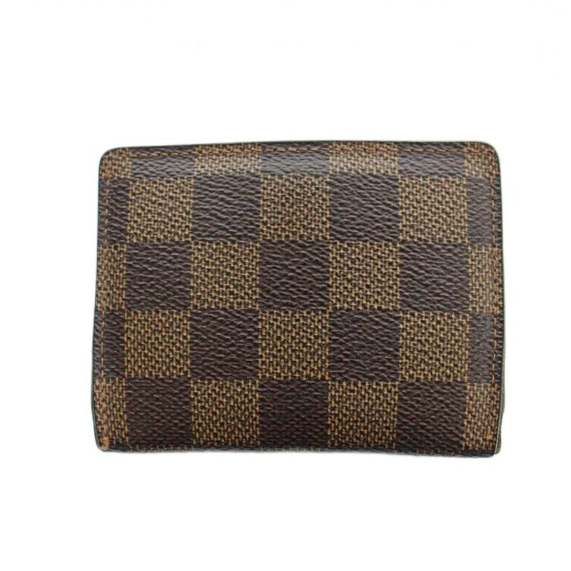 Louis Vuitton Damier L'Adoree Coin Purse Logo Leather Brown