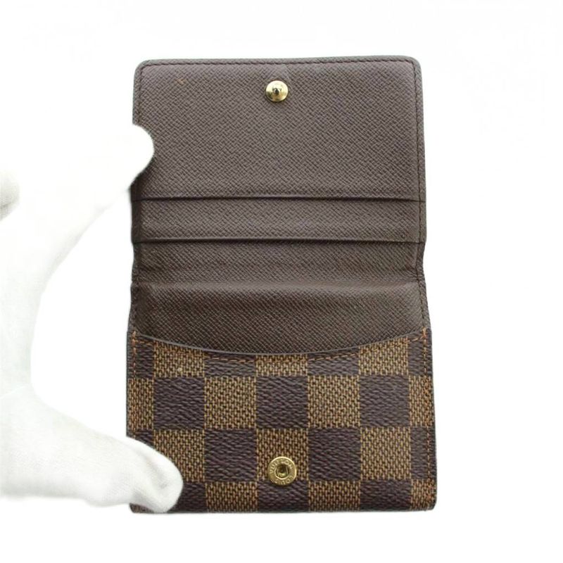 Louis Vuitton Damier L'Adoree Coin Purse Logo Leather Brown