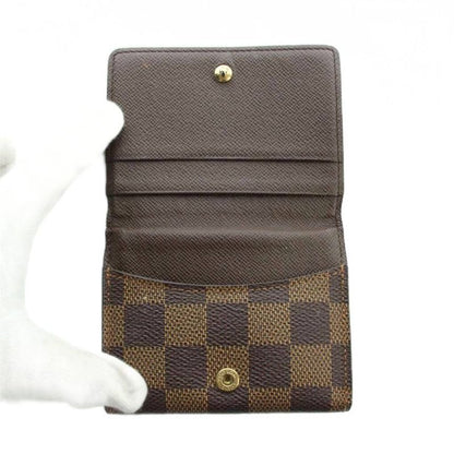 Louis Vuitton Damier L'Adoree Coin Purse Logo Leather Brown