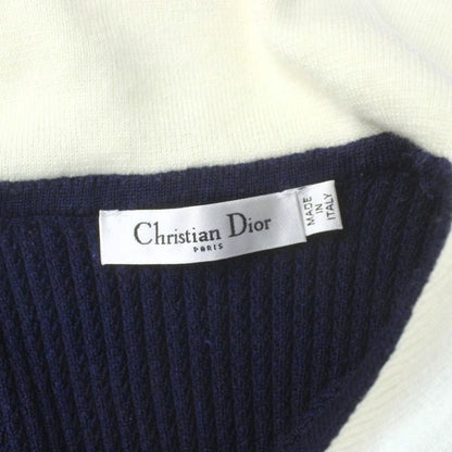 Dior Marinier Sera Color Sweater Knit Sleeveless Vest Ivory Navy MW