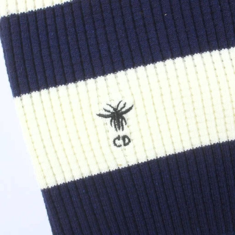 Dior Marinier Sera Color Sweater Knit Sleeveless Vest Ivory Navy MW