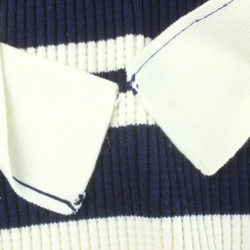 Dior Marinier Sera Color Sweater Knit Sleeveless Vest Ivory Navy MW