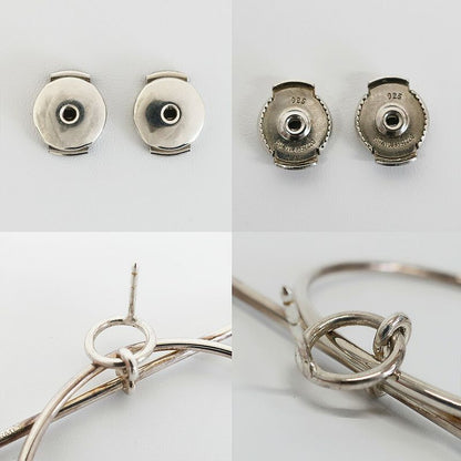Hermes Earrings Loop MM Pair Silver