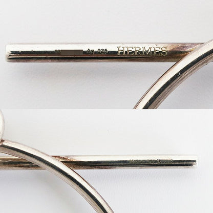 Hermes Earrings Loop MM Pair Silver