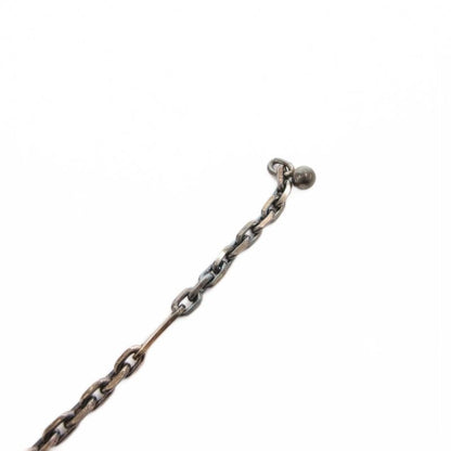 Hermes Animal Charm Key Holder Rabbit Print Chain Logo Gray Keychain