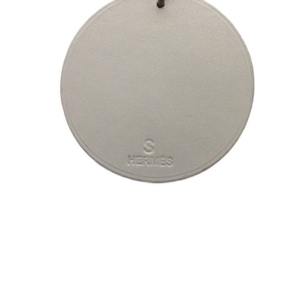 Hermes Animal Charm Key Holder Rabbit Print Chain Logo Gray Keychain