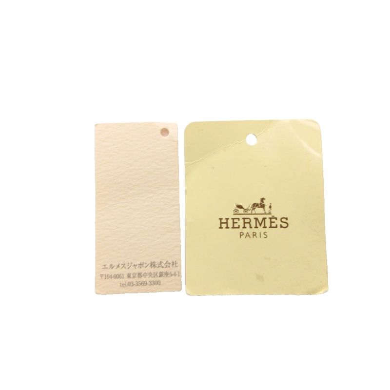 Hermes Animal Charm Key Holder Rabbit Print Chain Logo Gray Keychain