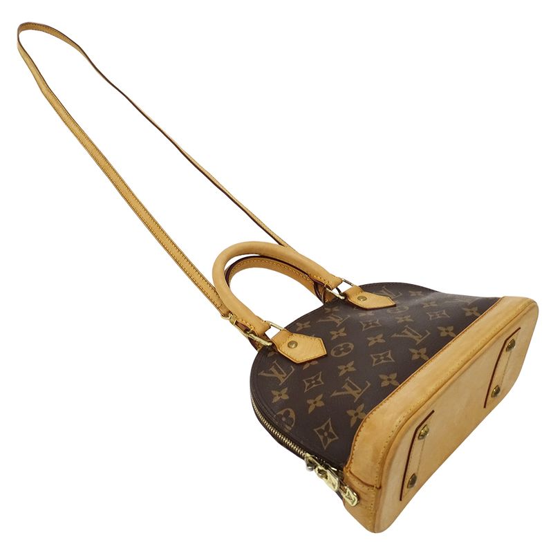 Louis Vuitton Monogram 2-Way Shoulder Bag Alma BB Brown