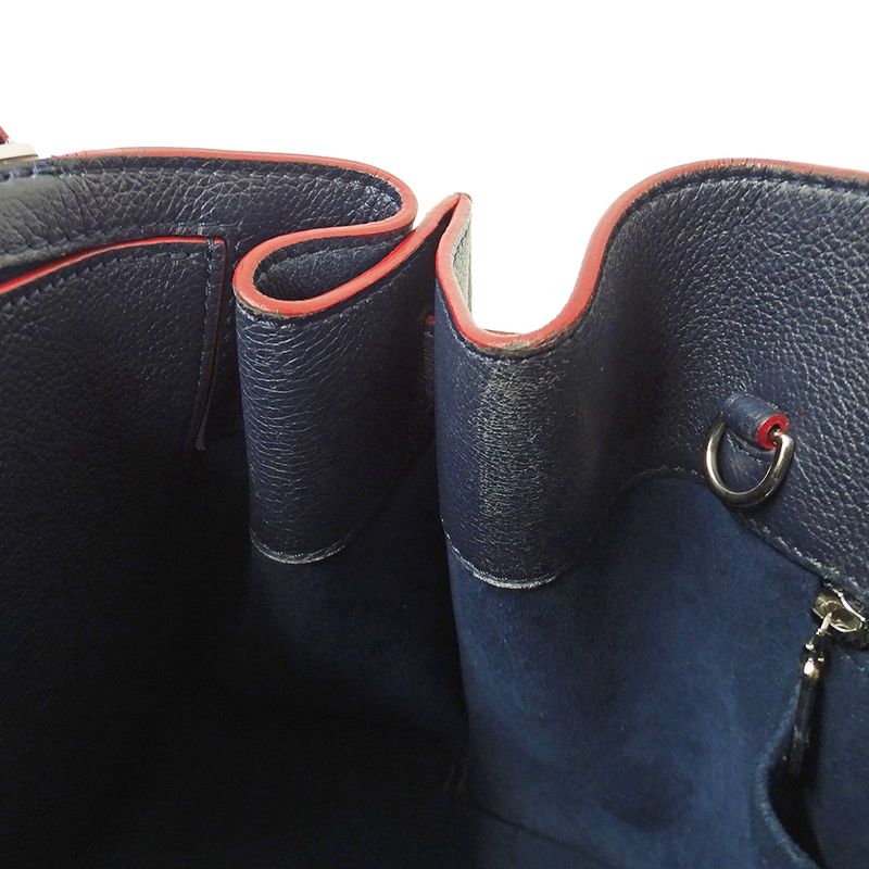 Louis Vuitton 2-Way Shoulder Bag Lockme de Leather Marine Navy Fashionable