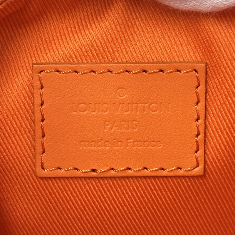 Louis Vuitton 2-Way Shoulder Bag Aerogram Leather Keepall XS Volcano Orange