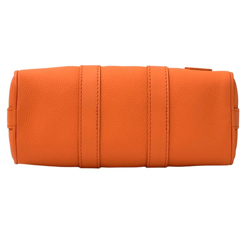 Louis Vuitton 2-Way Shoulder Bag Aerogram Leather Keepall XS Volcano Orange