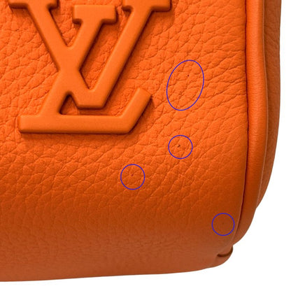 Louis Vuitton 2-Way Shoulder Bag Aerogram Leather Keepall XS Volcano Orange