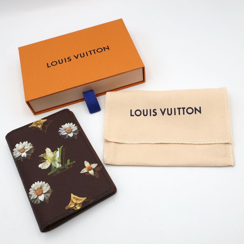 Louis Vuitton Card Case Organizer de Poche Monogram Flower