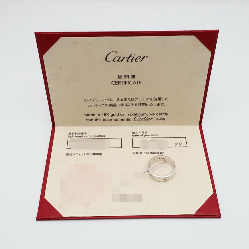 Cartier Ring Love White Gold 54