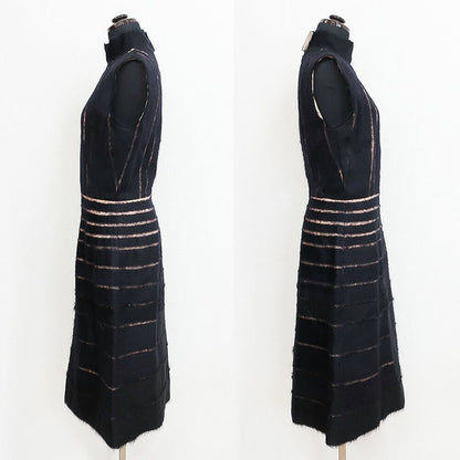 Fendi Dress Silk Black Listed 40 Sleeveless Skirt