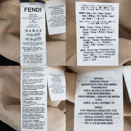 Fendi Dress Silk Black Listed 40 Sleeveless Skirt
