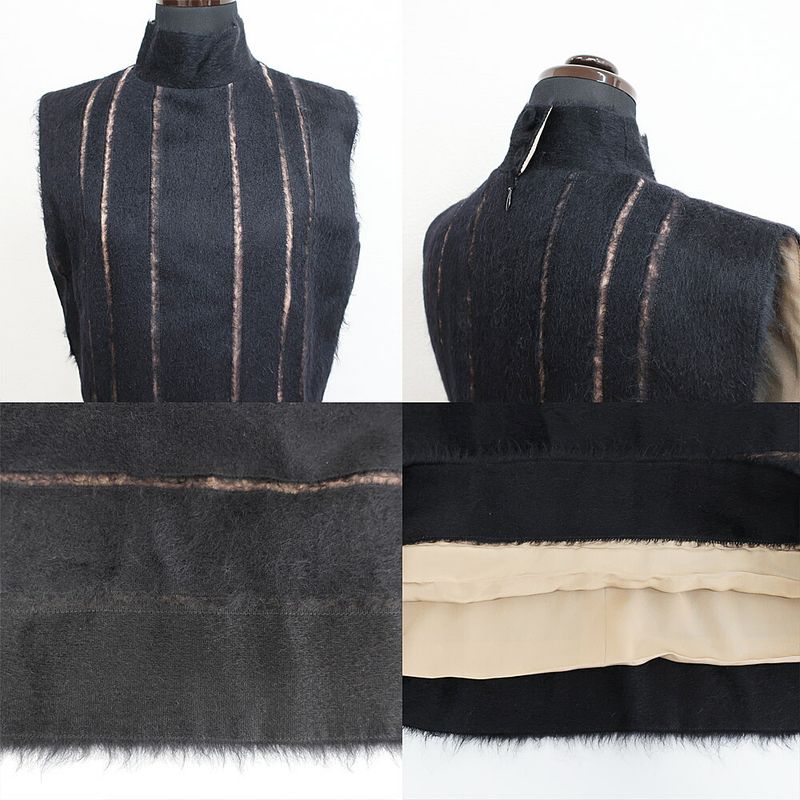 Fendi Dress Silk Black Listed 40 Sleeveless Skirt