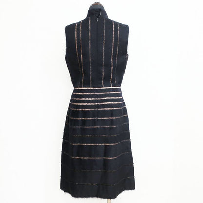 Fendi Dress Silk Black Listed 40 Sleeveless Skirt