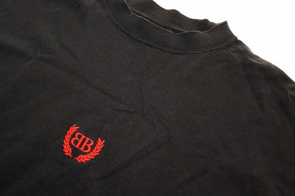 Balenciaga Laurel Classic Medium Fit T-Shirt Black S Tsvc Logo Embroidery Short