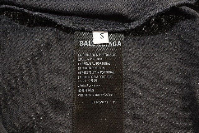 Balenciaga Laurel Classic Medium Fit T-Shirt Black S Tsvc Logo Embroidery Short