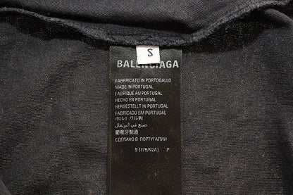 Balenciaga Laurel Classic Medium Fit T-Shirt Black S Tsvc Logo Embroidery Short