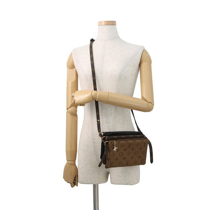 Louis Vuitton Shoulder Bag Monogram Reverse Lambskin Pochette Black