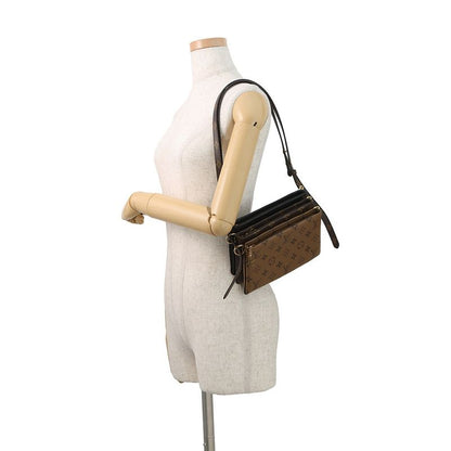 Louis Vuitton Shoulder Bag Monogram Reverse Lambskin Pochette Black