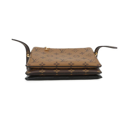 Louis Vuitton Shoulder Bag Monogram Reverse Lambskin Pochette Black