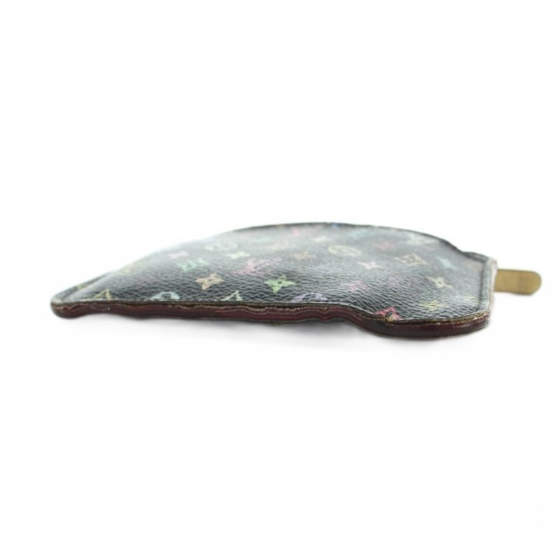 Louis Vuitton Monogram Multicolor Pochette Cles Case Pouch Logo Black