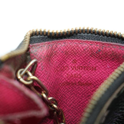 Louis Vuitton Monogram Multicolor Pochette Cles Case Pouch Logo Black