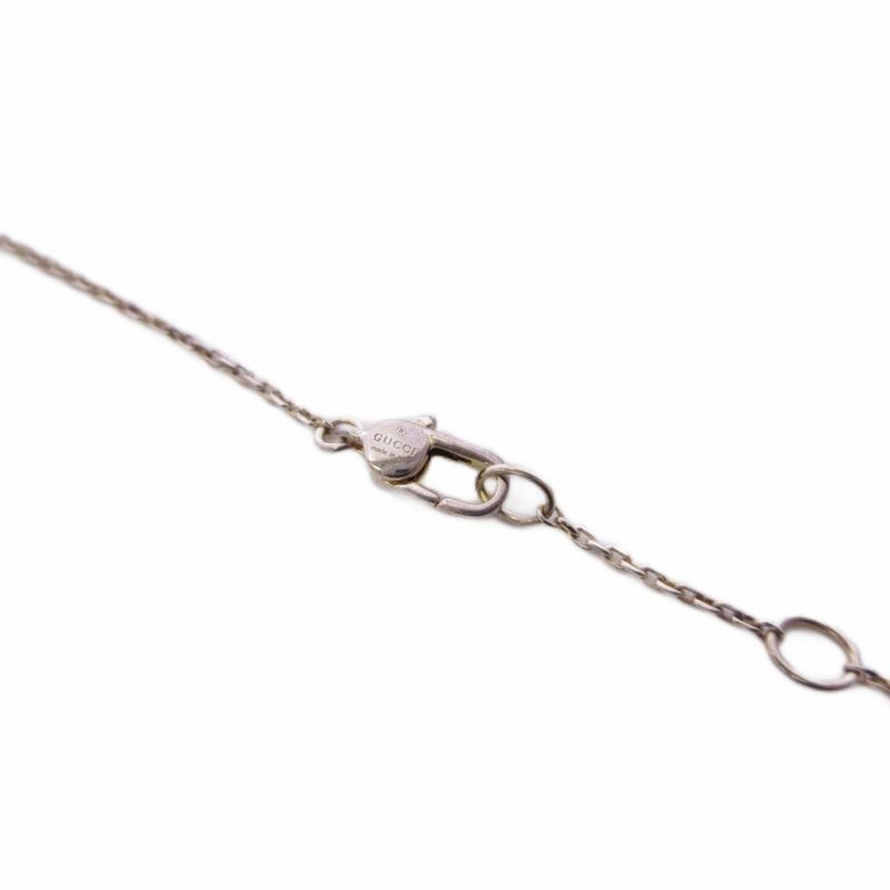 Gucci French Bulldog Necklace Pendant 925 Sterling Silver Color KH