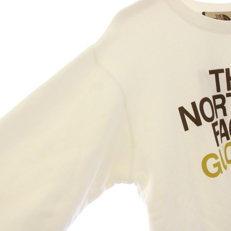 Gucci The North Face Cotton Oversized Sweatshirt Crew Neck Long Sleeve Logo