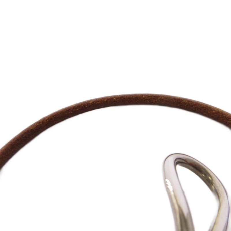 Hermes Jumbo Choker Brown Silver Color KH Bracelet