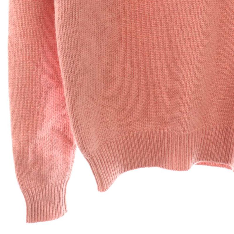 Gucci Panthere Knit Sweater Long Sleeve Embroidery Wool XS Pink