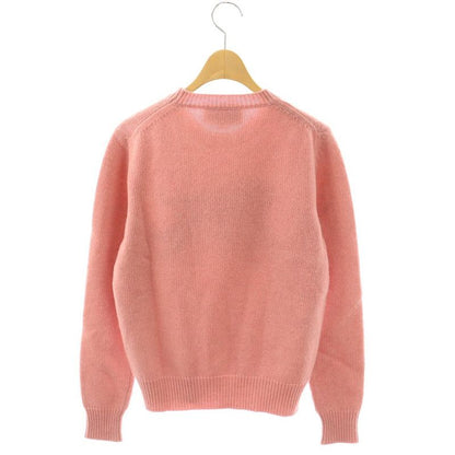 Gucci Panthere Knit Sweater Long Sleeve Embroidery Wool XS Pink
