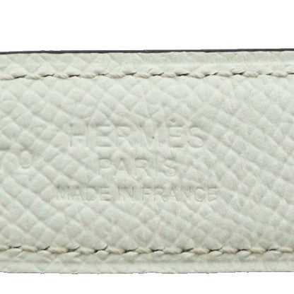 Hermes Kelly 18 Turnlock Belt Veau Epsom 65 White SS OH Handbag