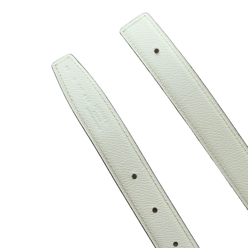 Hermes Kelly 18 Turnlock Belt Veau Epsom 65 White SS OH Handbag