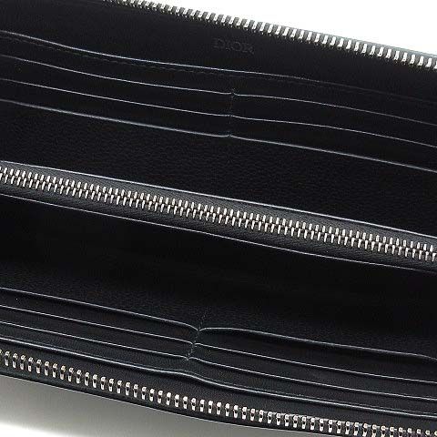 Dior Cdlogo Zip Around Wallet Leather Black