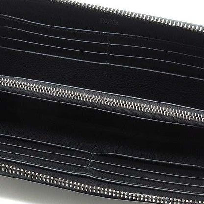 Dior Cdlogo Zip Around Wallet Leather Black