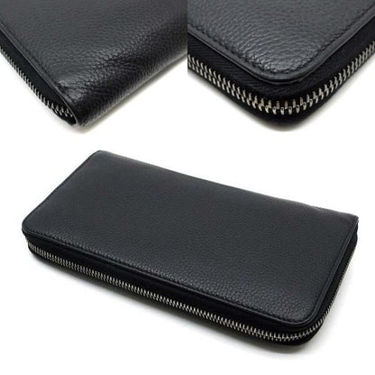 Dior Cdlogo Zip Around Wallet Leather Black