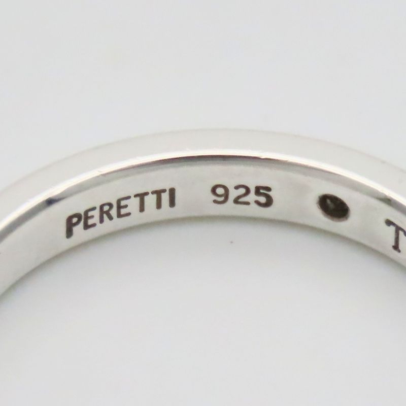 Tiffany & Co Ring Stacking Band Diamond Silver Elsa Peretti