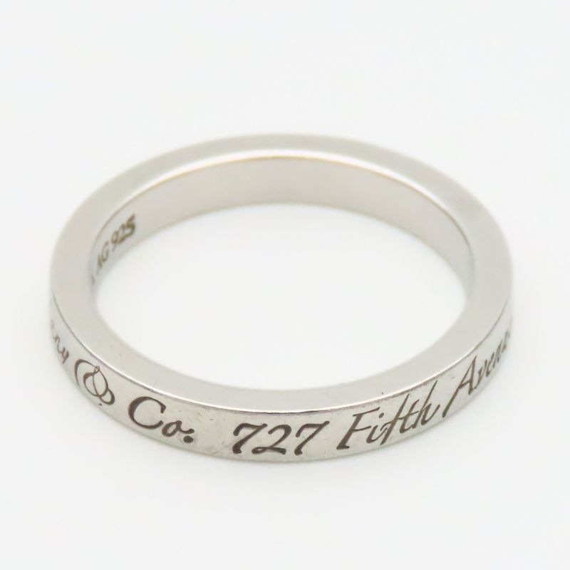 Tiffany & Co Ring Notes Narrow New York Silver Standard